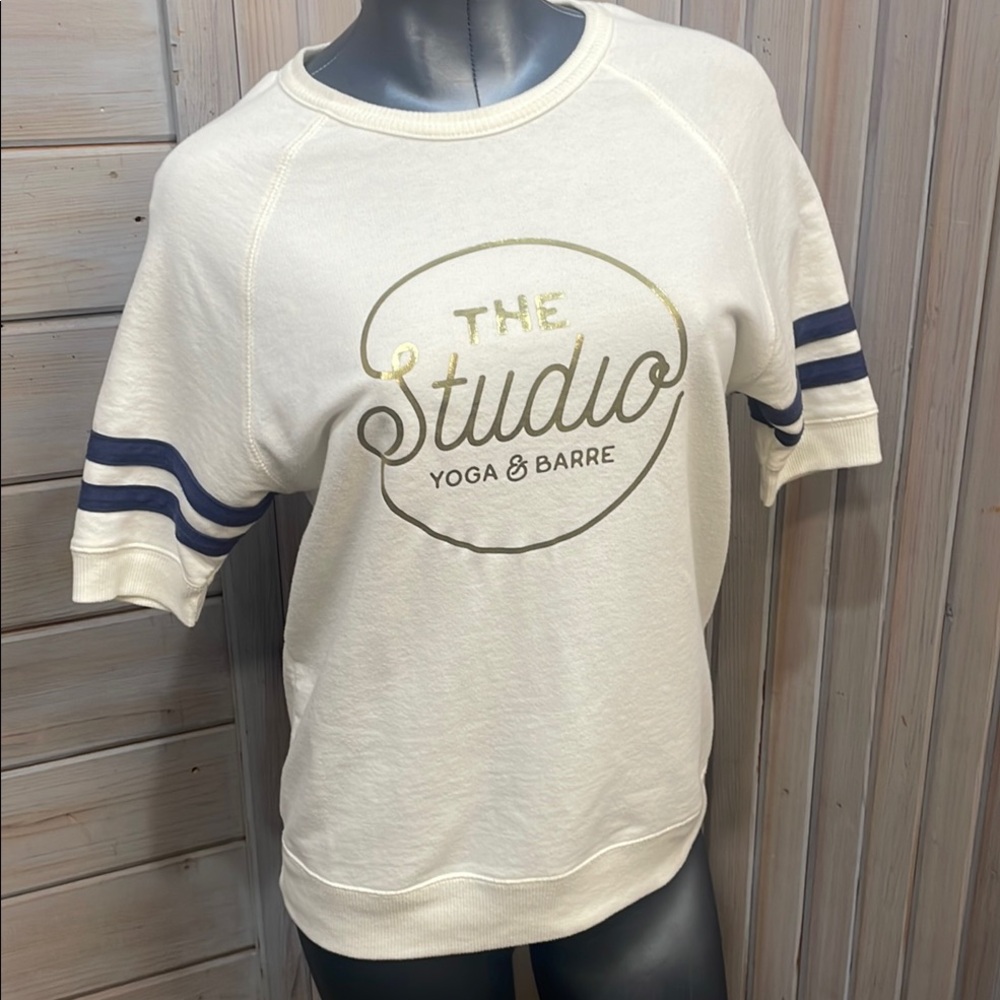 Alternative Cream and Blue Boxy Sweatshirt Tee